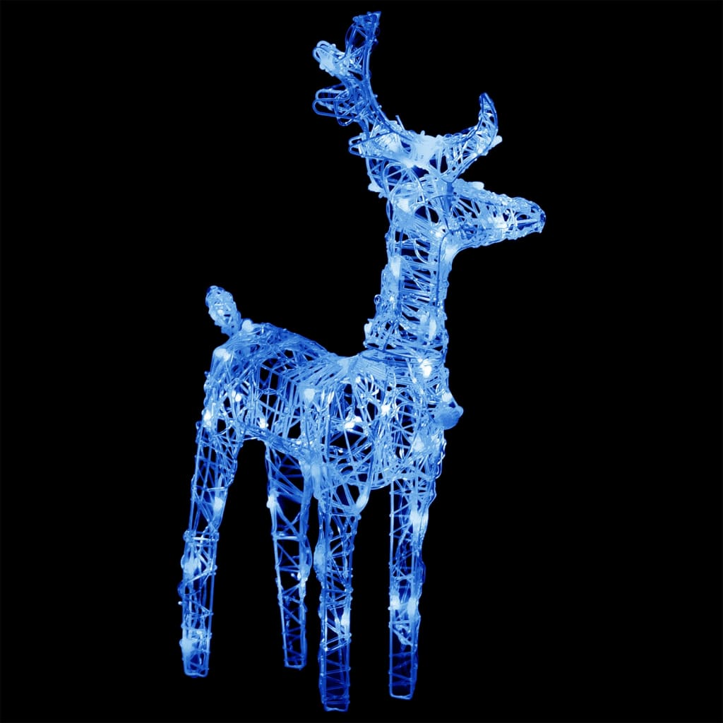 vidaXL Christmas Reindeers 4 pcs Blue 160 LEDs Acrylic