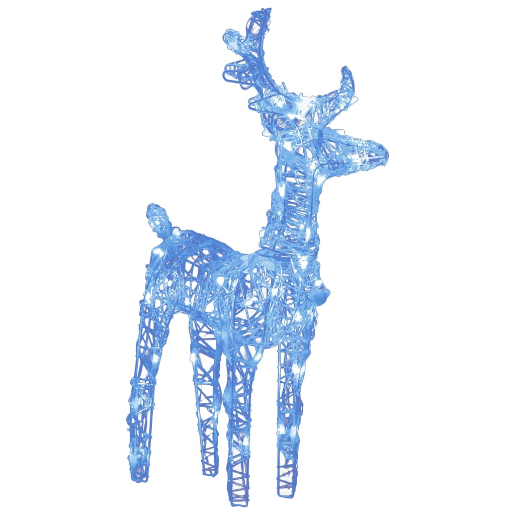 vidaXL Christmas Reindeers 4 pcs Blue 160 LEDs Acrylic