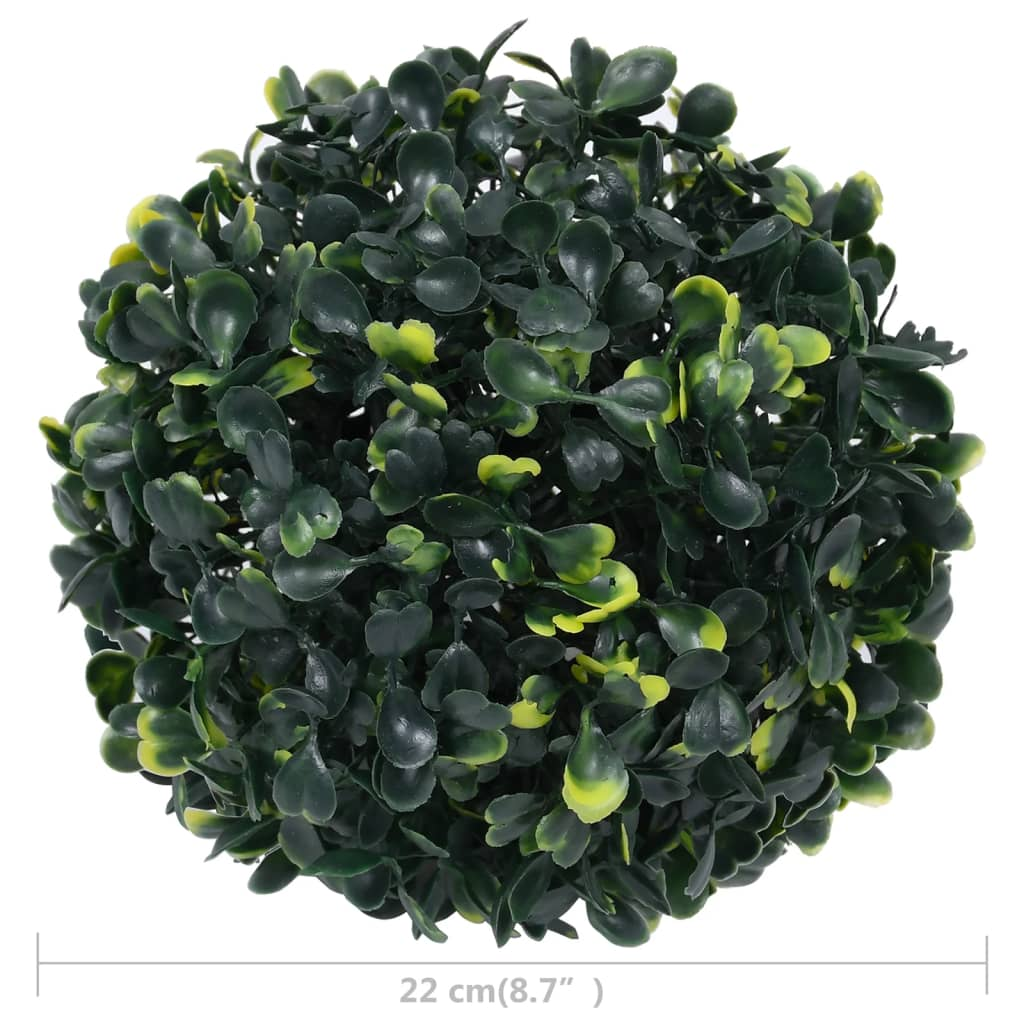 vidaXL Artificial Boxwood Balls 2 pcs 8.7"