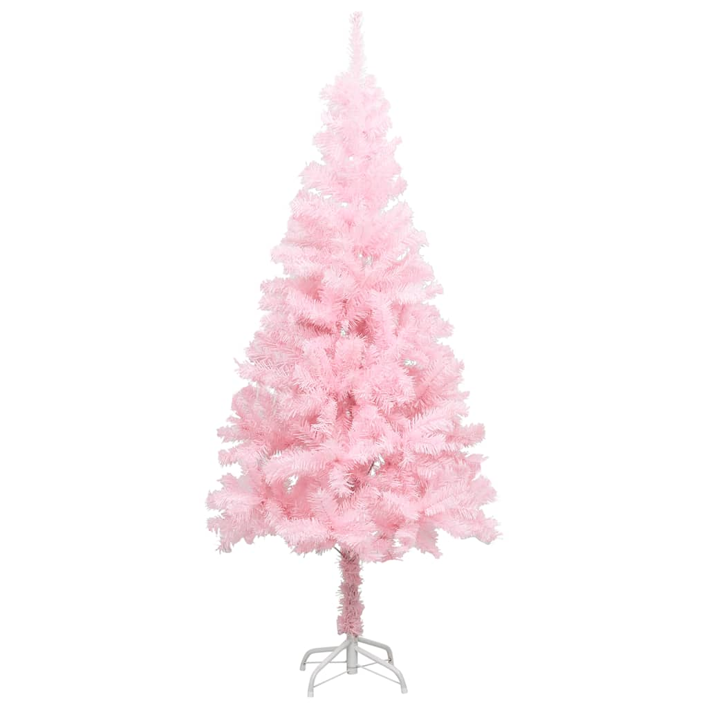 Artificial Christmas Tree with Stand Pink 7 ft PVC