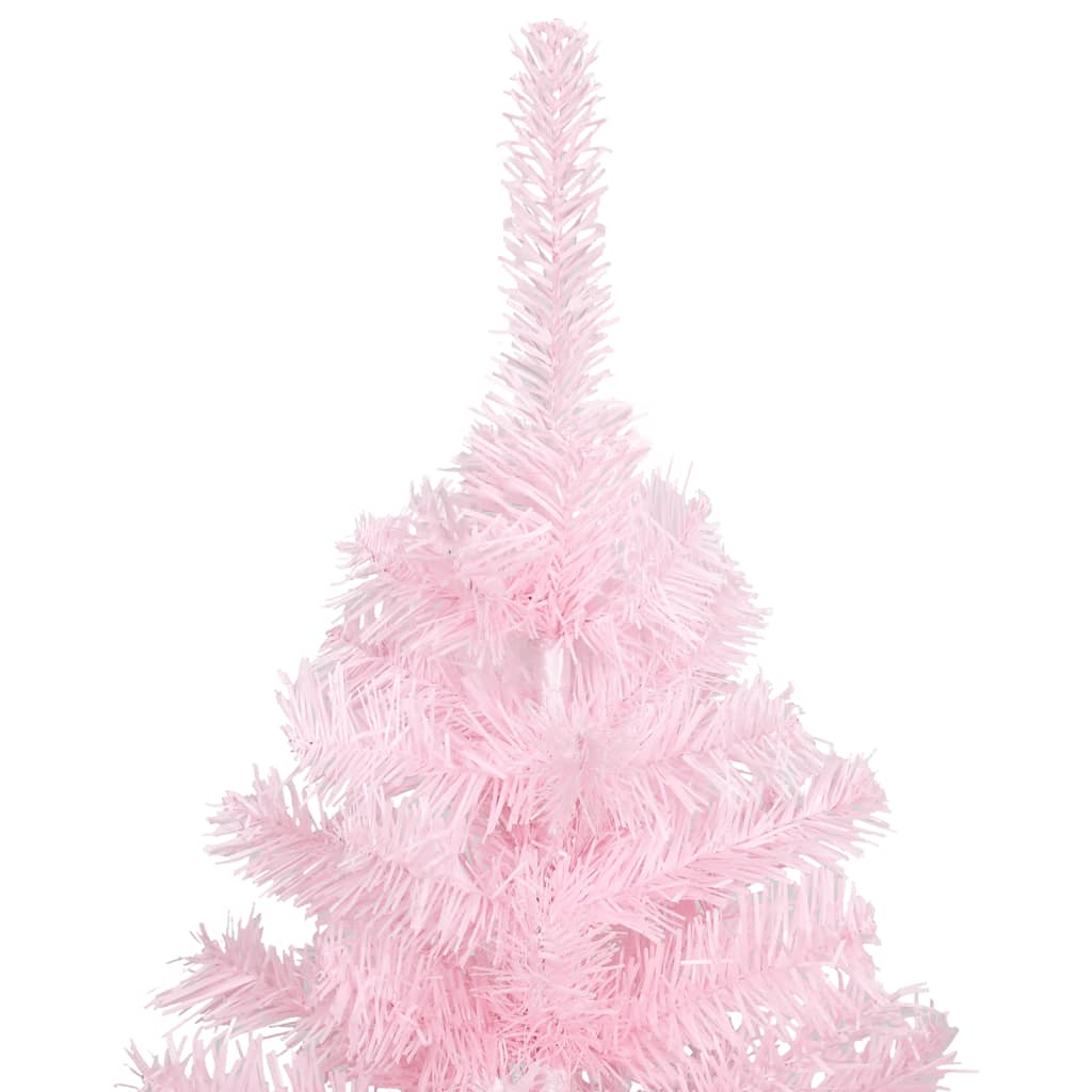 Artificial Christmas Tree with Stand Pink 7 ft PVC