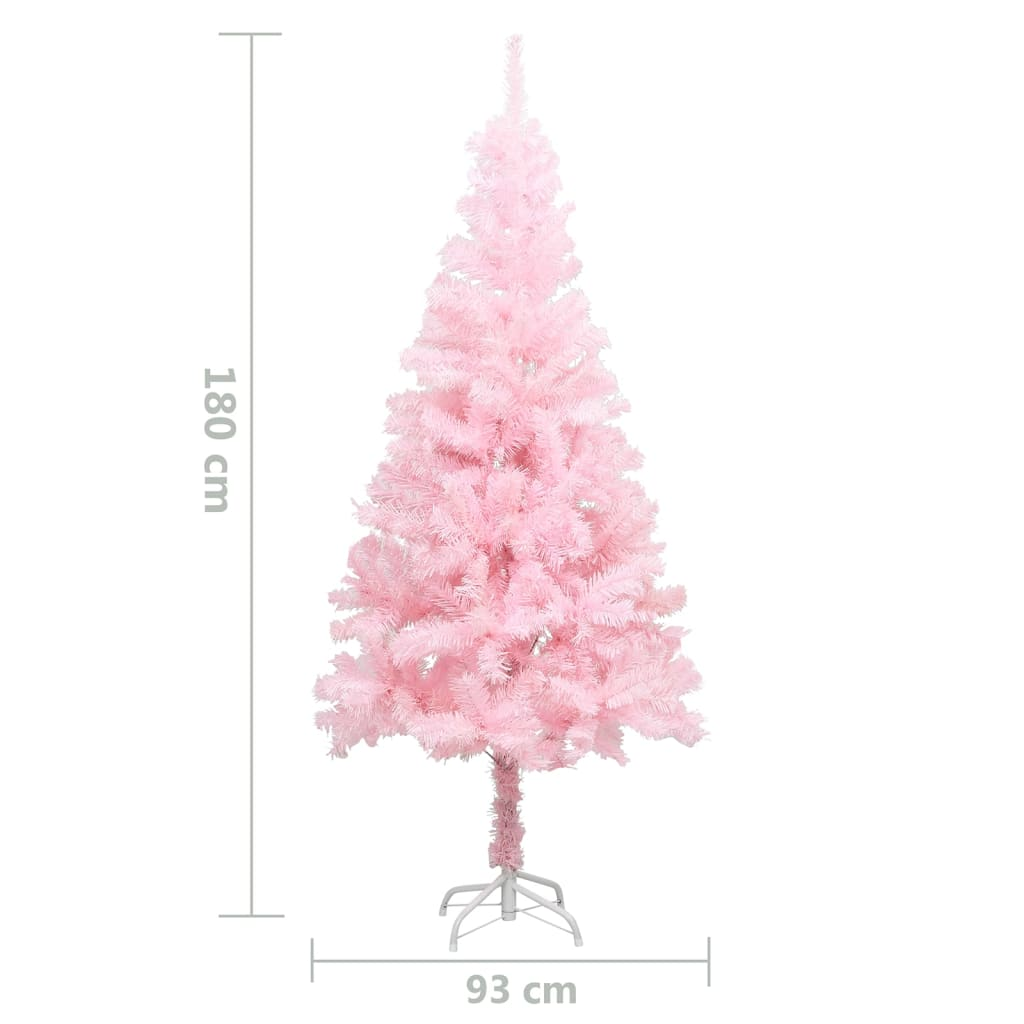 Artificial Christmas Tree with Stand Pink 6 ft PVC