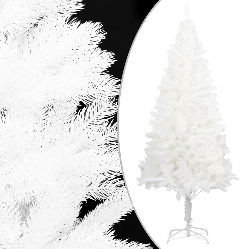 vidaXL Artificial Christmas Tree Lifelike Needles White 7 ft