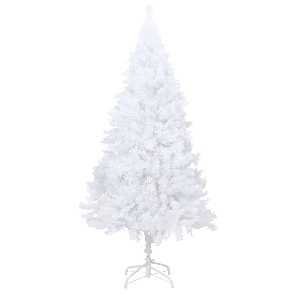 Artificial Christmas Tree with Thick Branches White 6 ft PVC