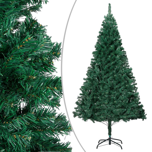 Artificial Christmas Tree with Thick Branches Green 7 ft PVC