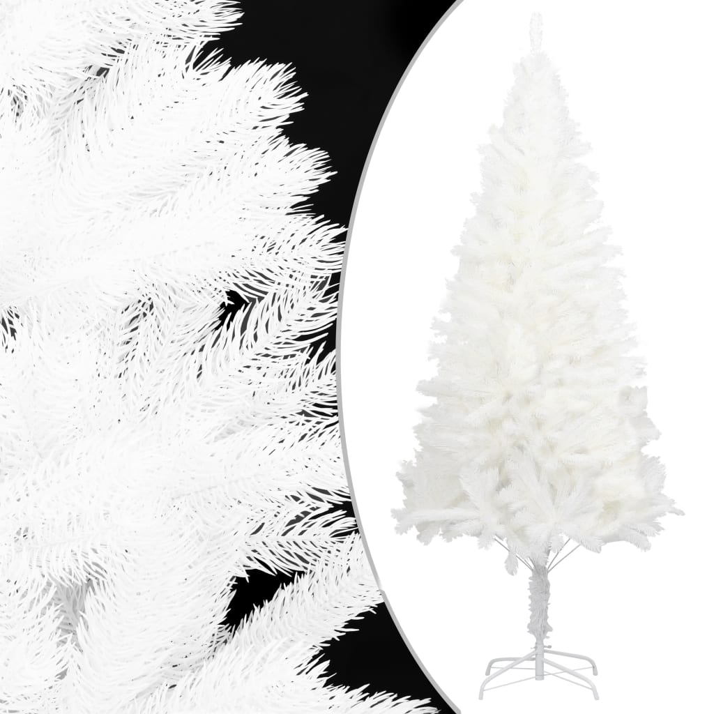 vidaXL Artificial Christmas Tree Lifelike Needles White 5 ft