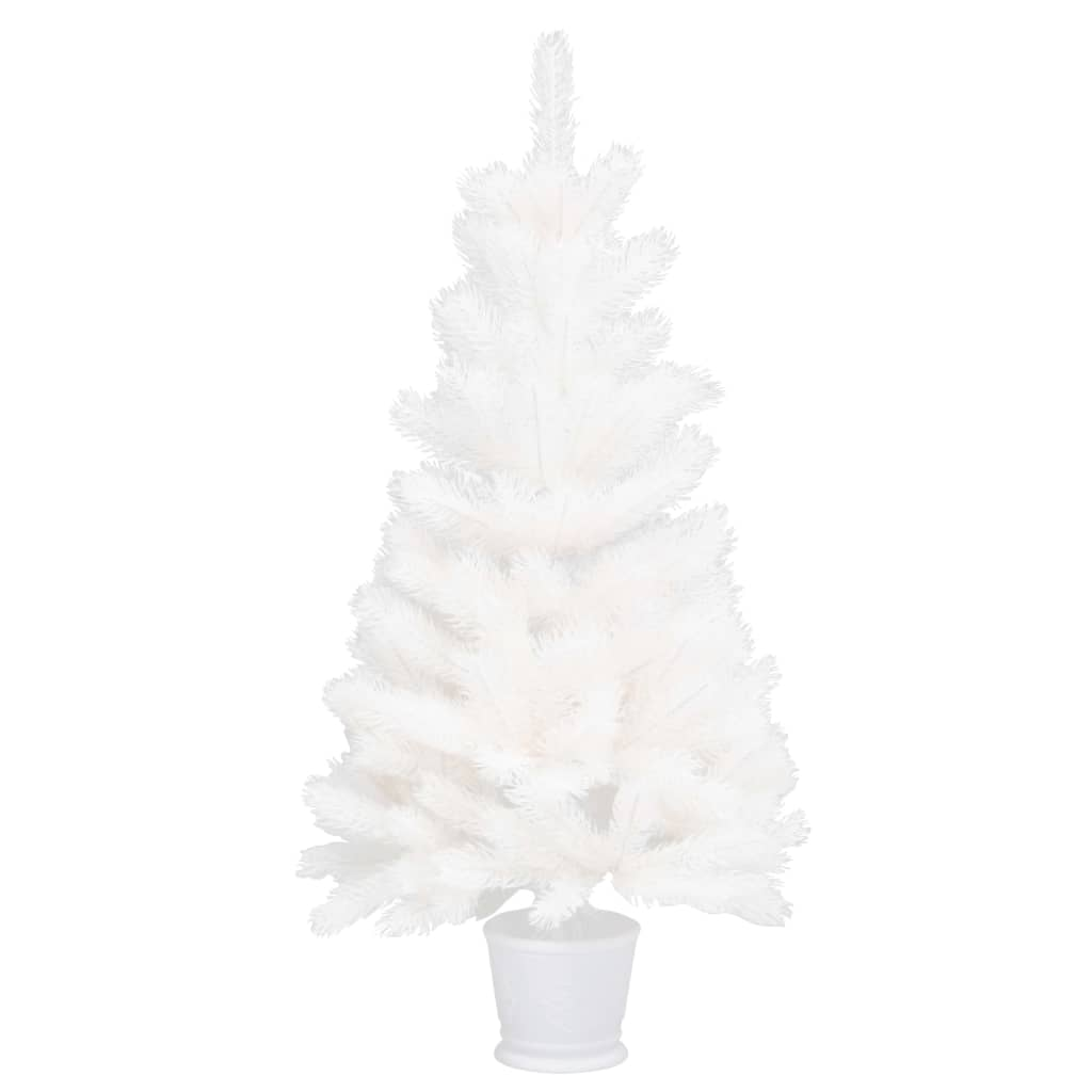 vidaXL Artificial Christmas Tree Lifelike Needles White 3 ft