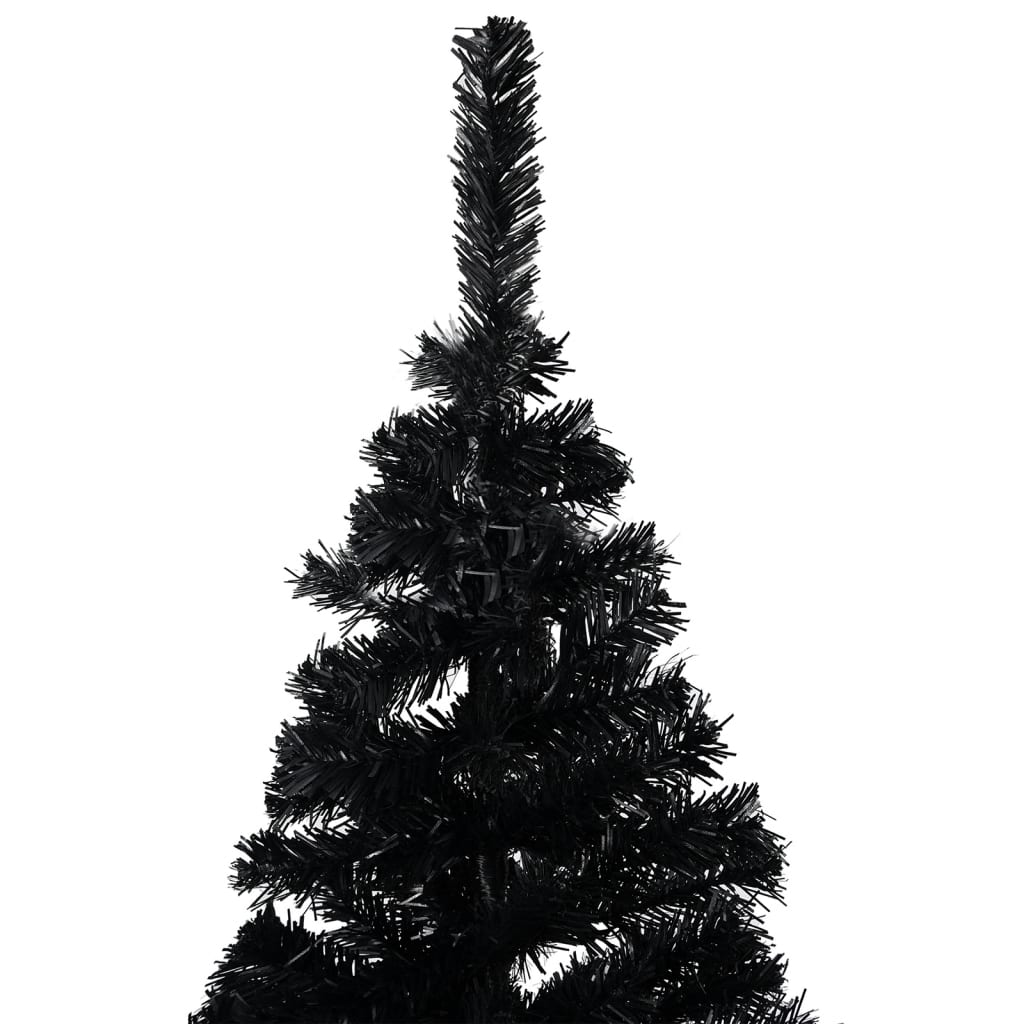 Artificial Christmas Tree with Stand Black 6 ft PVC