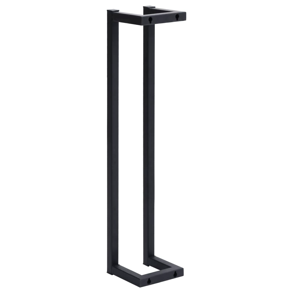 Towel Rack Black 5"x5"x23.6" Iron