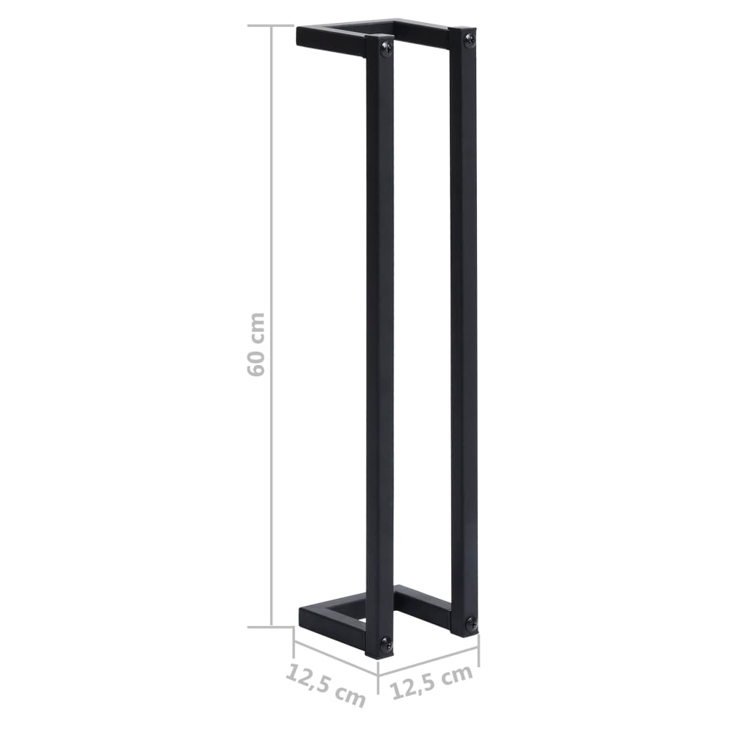 Towel Rack Black 5"x5"x23.6" Iron