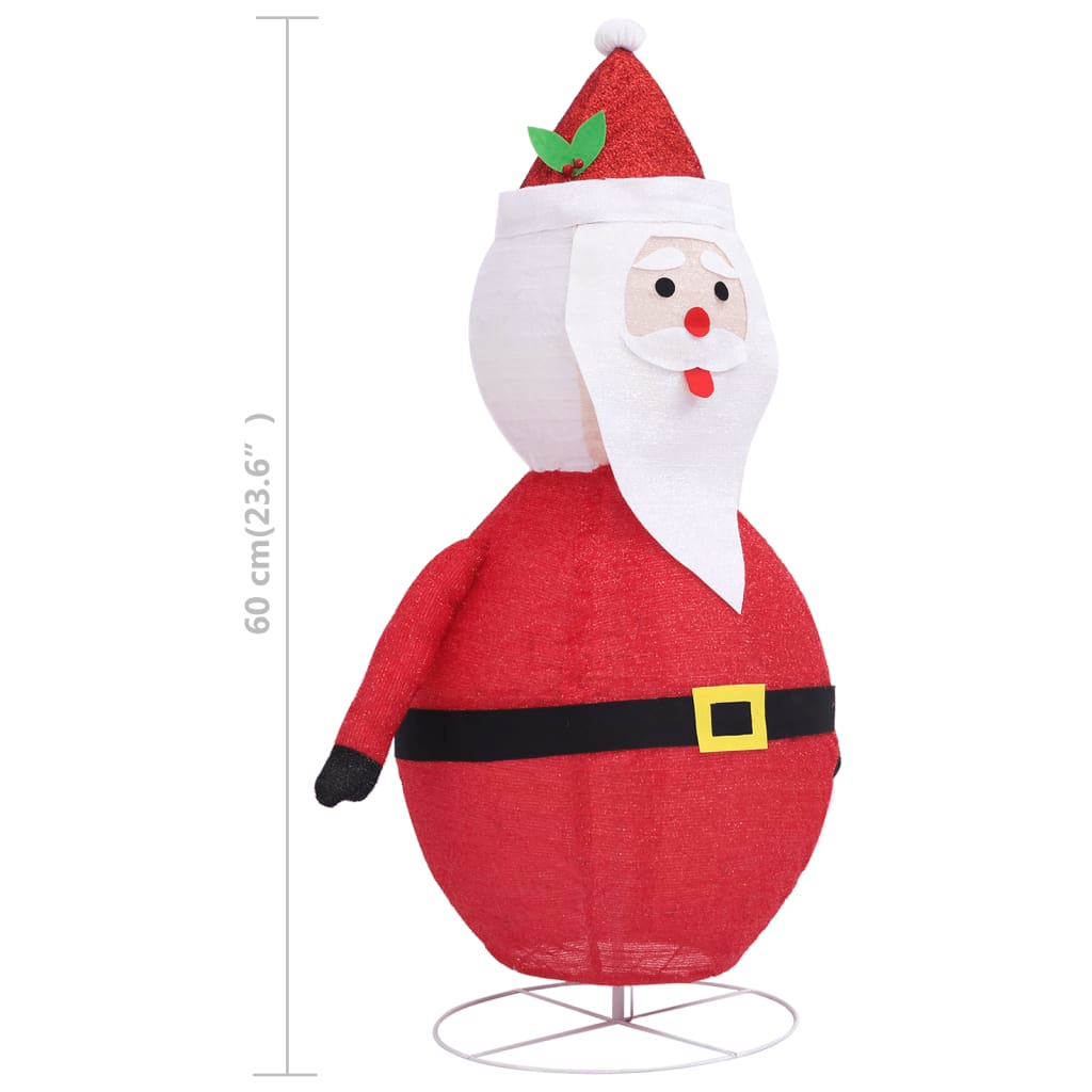 Decorative Christmas Santa Claus Figure LED Luxury Fabric 2 ft