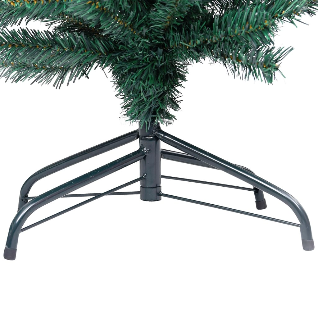 Slim Artificial Christmas Tree with Stand Green 4 ft PVC