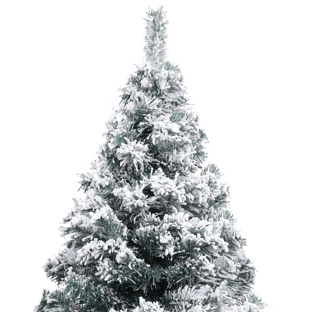 Artificial Christmas Tree with Flocked Snow Green 4 ft PVC