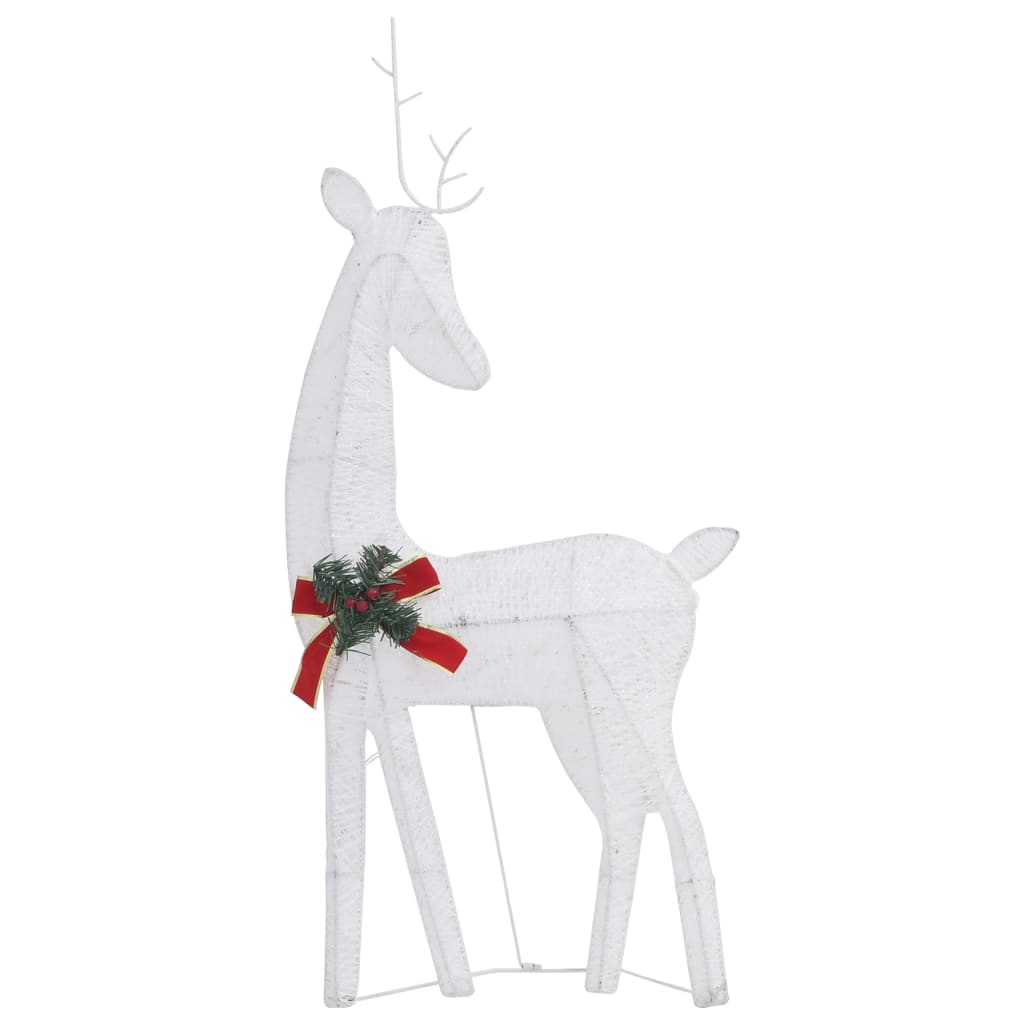 Christmas Reindeer Family 106.3"x2.8"x35.4" White Cold White Mesh