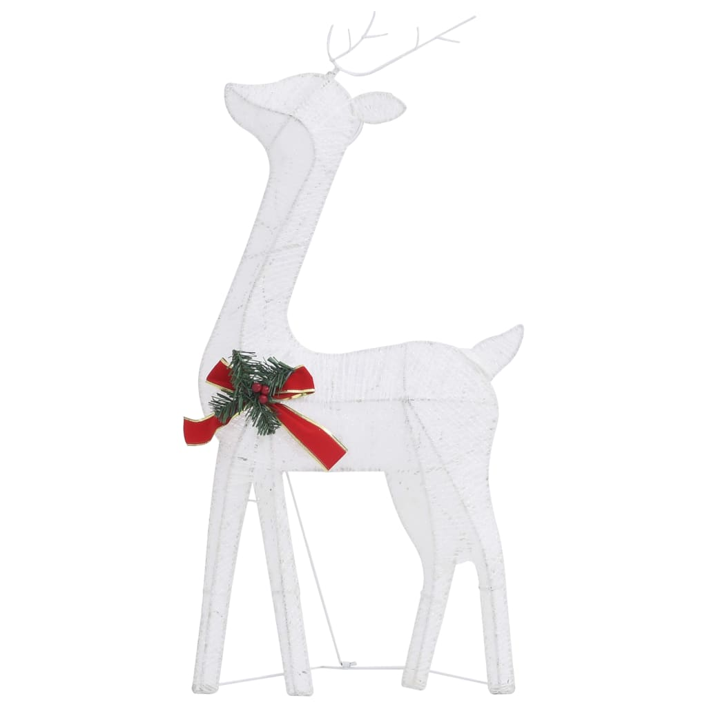 Christmas Reindeer Family 106.3"x2.8"x35.4" White Cold White Mesh