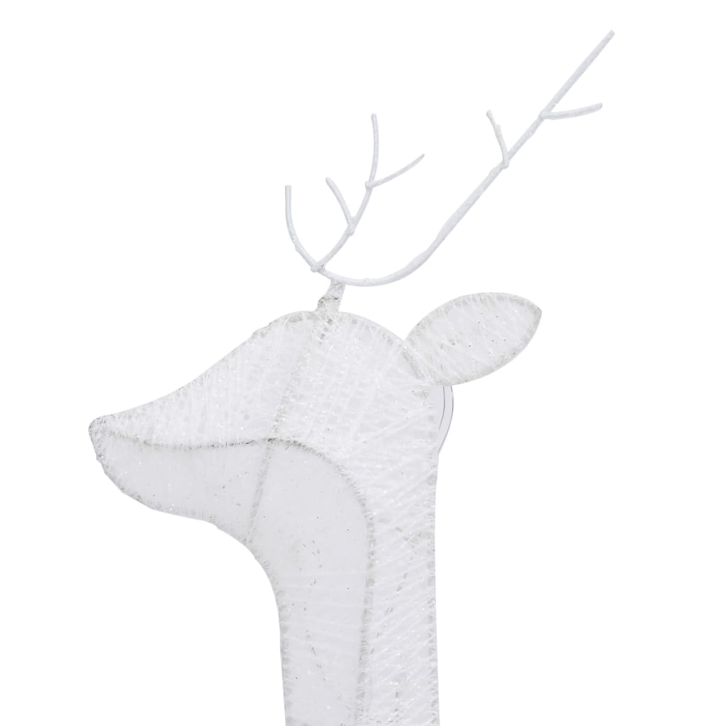 Christmas Reindeer Family 106.3"x2.8"x35.4" White Cold White Mesh