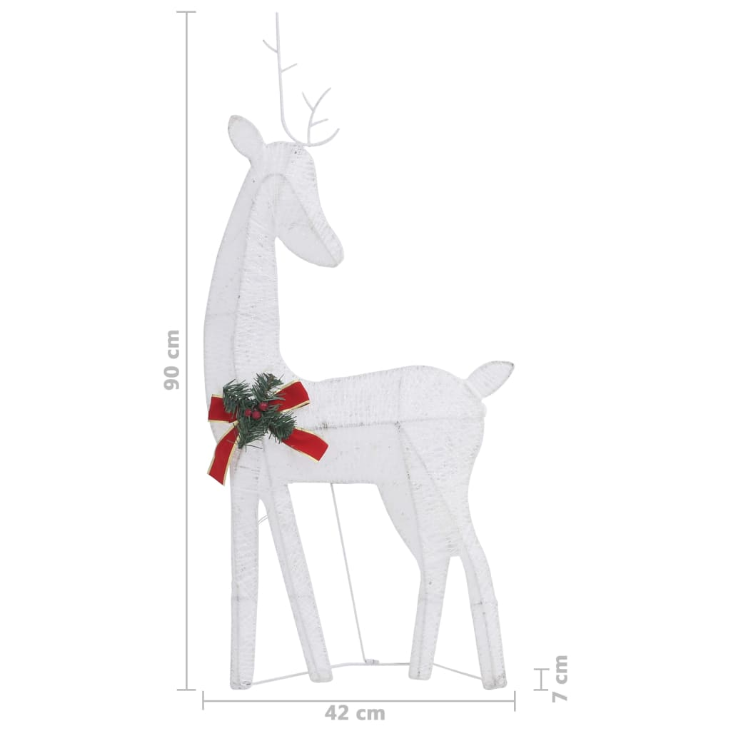 Christmas Reindeer Family 106.3"x2.8"x35.4" White Cold White Mesh