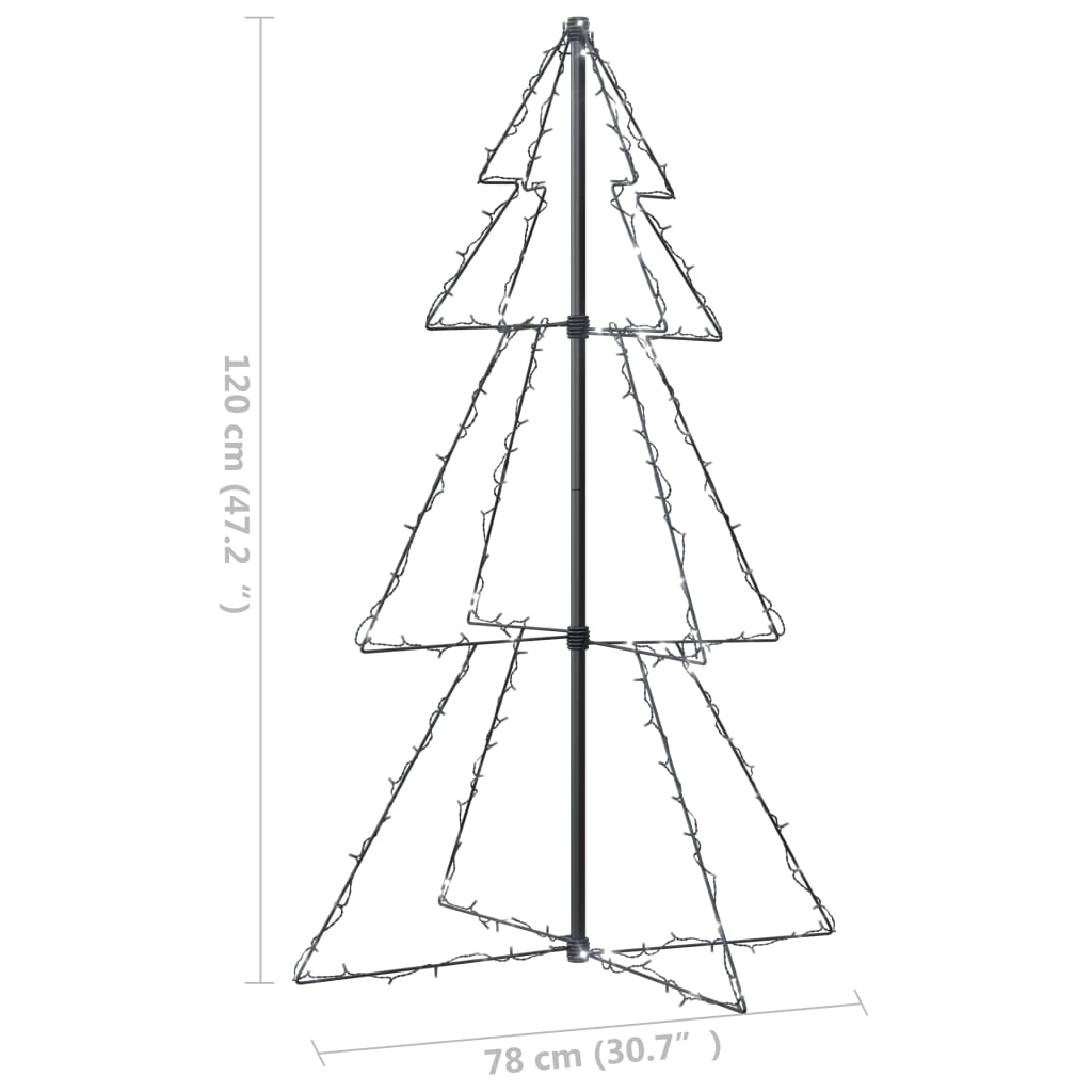 Christmas Cone Tree 160 LEDs Indoor and Outdoor 3x4 ft