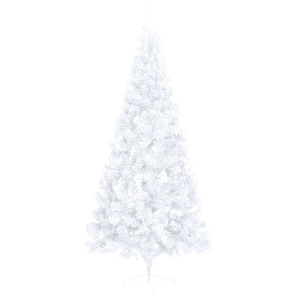 Artificial Half Christmas Tree with Stand White 6 ft PVC