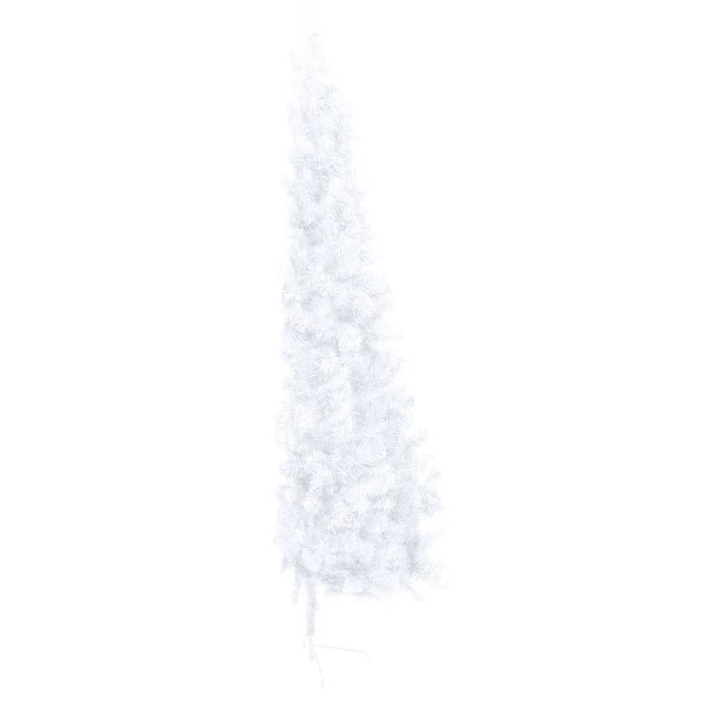 Artificial Half Christmas Tree with Stand White 6 ft PVC