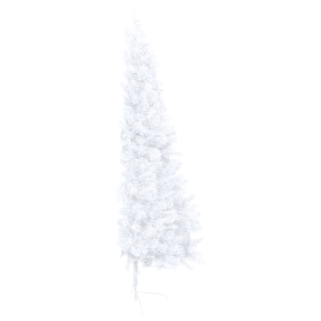 Artificial Half Christmas Tree with Stand White 5 ft PVC