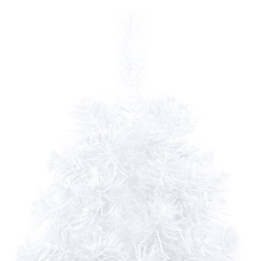 Artificial Half Christmas Tree with Stand White 5 ft PVC