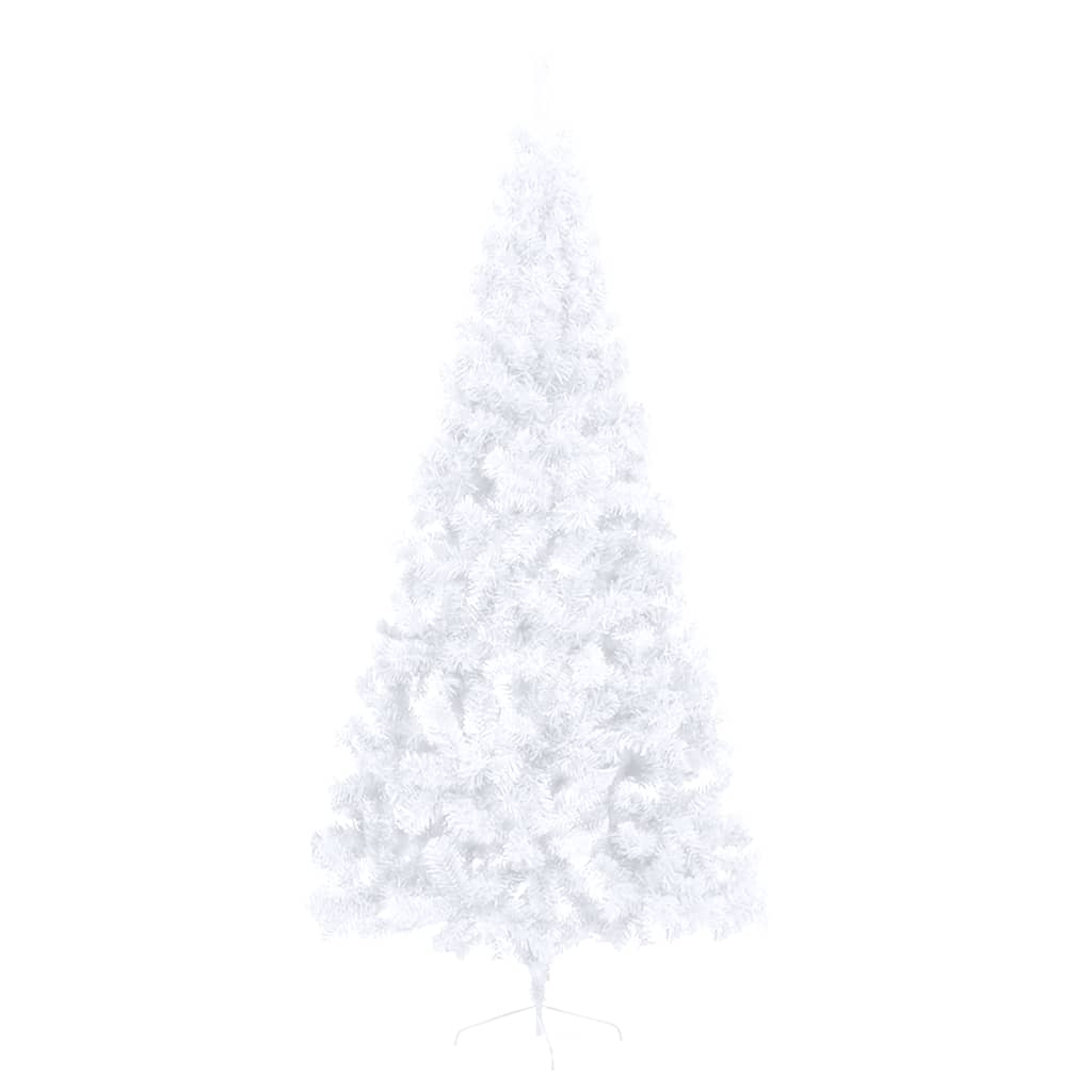 Artificial Half Christmas Tree with Stand White 7 ft PVC