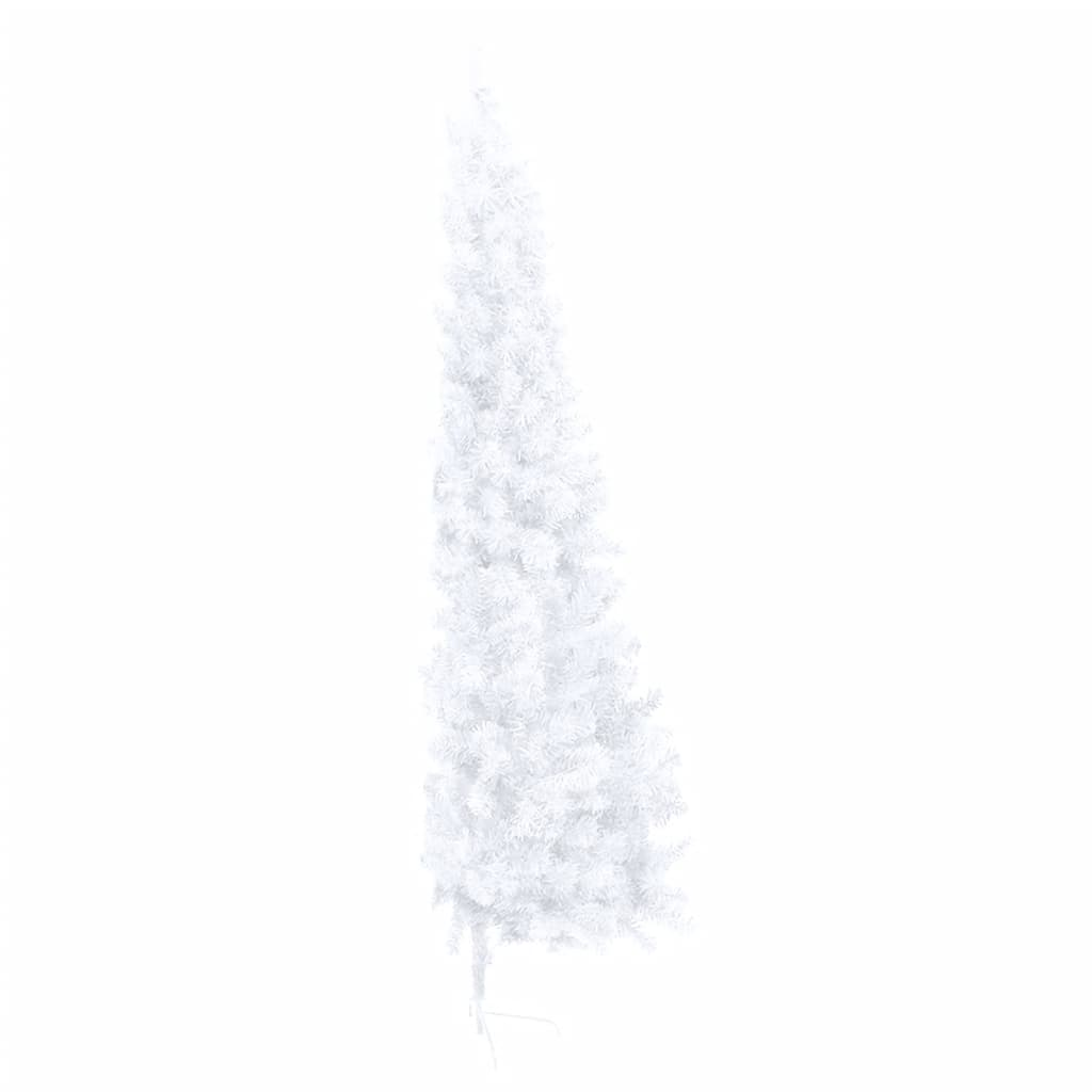 Artificial Half Christmas Tree with Stand White 7 ft PVC