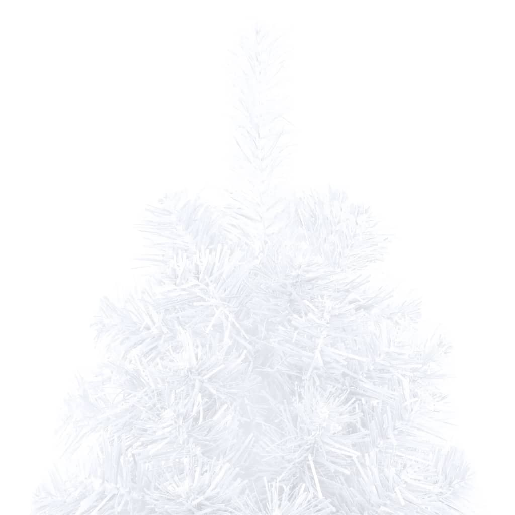 Artificial Half Christmas Tree with Stand White 7 ft PVC