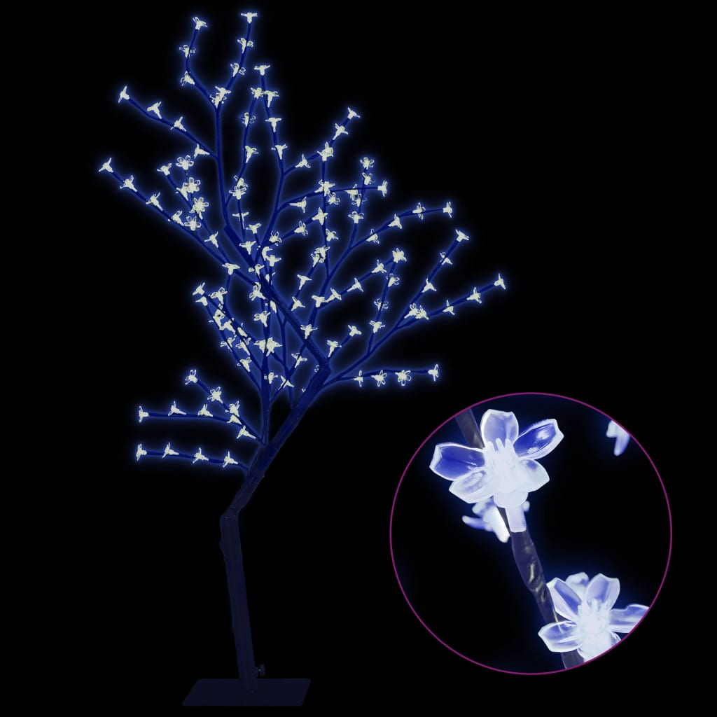 Christmas Tree 128 LEDs Blue Light Cherry Blossom 4 ft