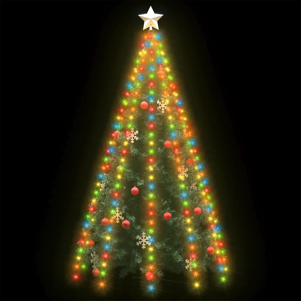 Christmas Tree Net Lights with 250 LEDs Colorful 98.4"