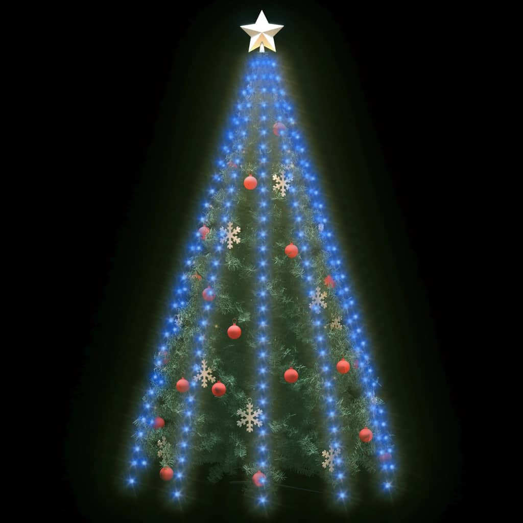 Christmas Tree Net Lights with 250 LEDs Blue 98.4"