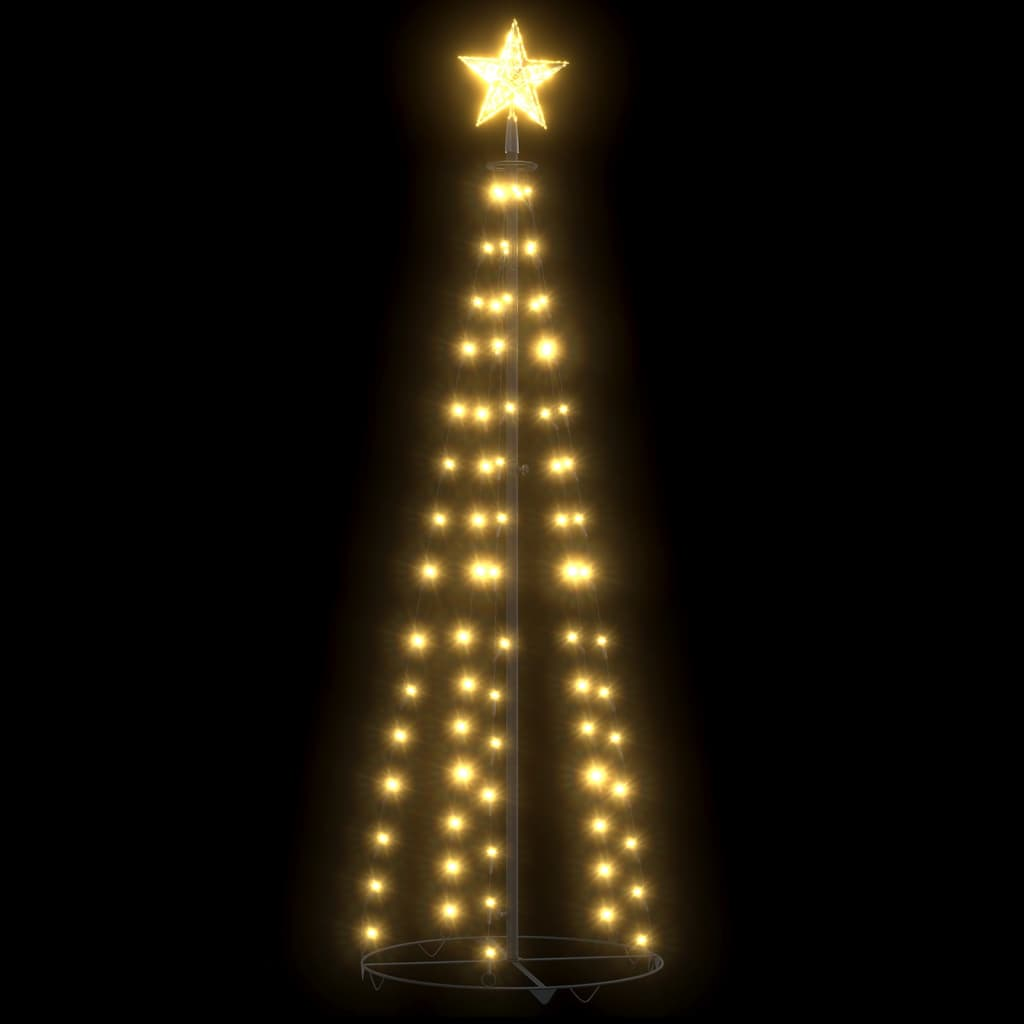 Christmas Cone Tree Warm White 84 LEDs 2x5 ft