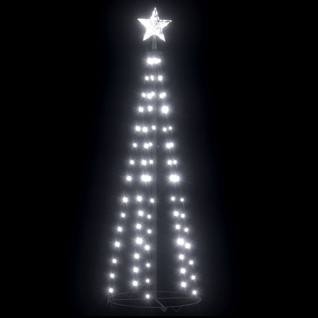 Christmas Cone Tree Cold White 84 LEDs 2x5 ft