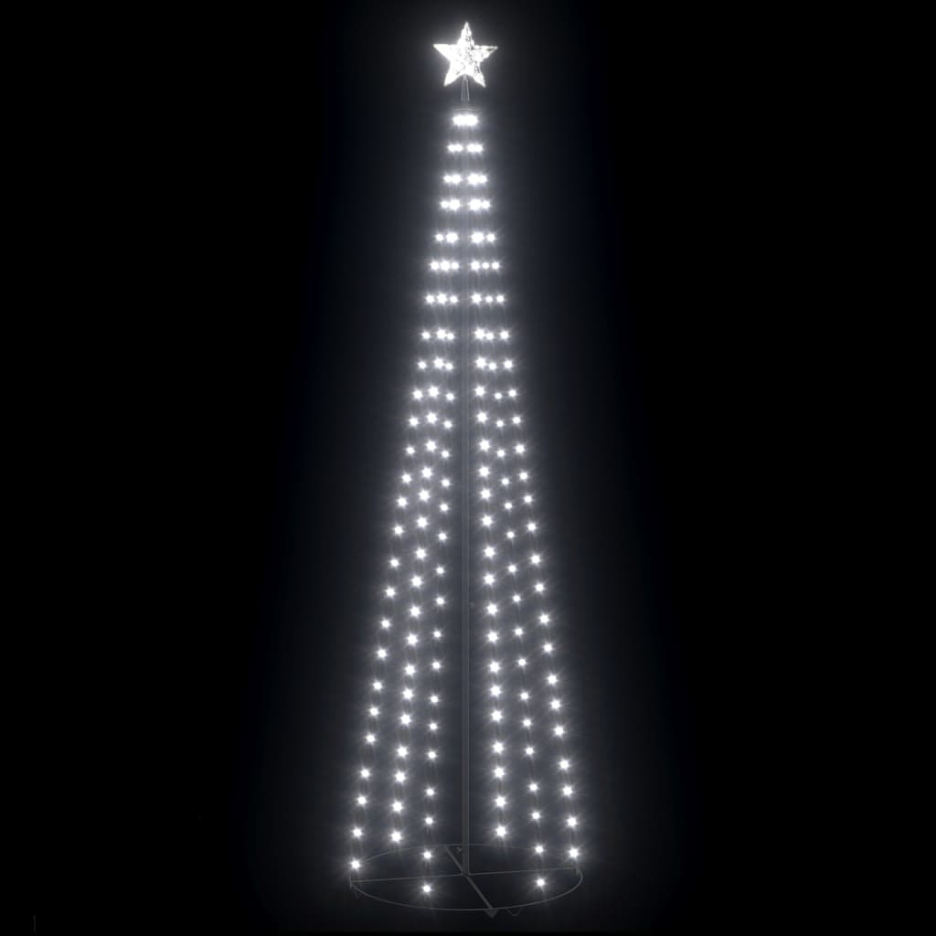 Christmas Cone Tree Cold White 136 LEDs Decoration 2x8 ft