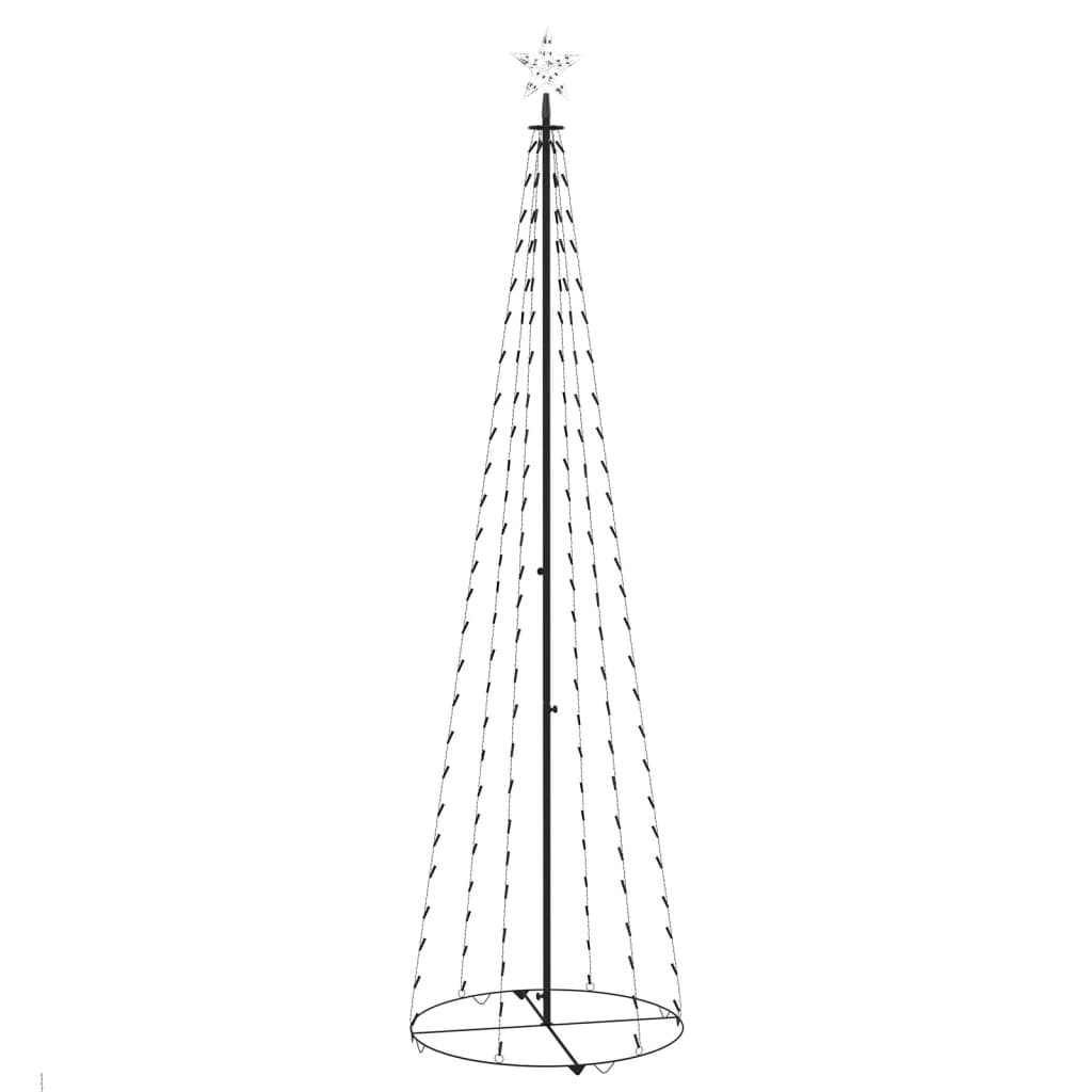 Christmas Cone Tree Cold White 136 LEDs Decoration 2x8 ft