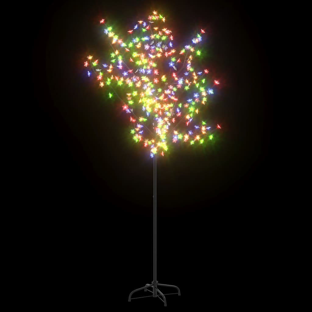 Christmas Tree 200 LEDs Colorful Light Cherry Blossom 6 ft