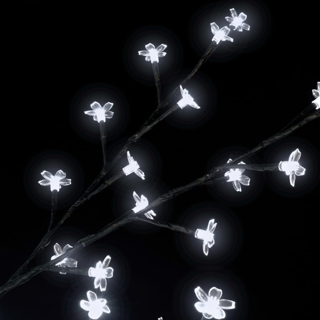 Christmas Tree 200 LEDs Cold White Light Cherry Blossom 6 ft