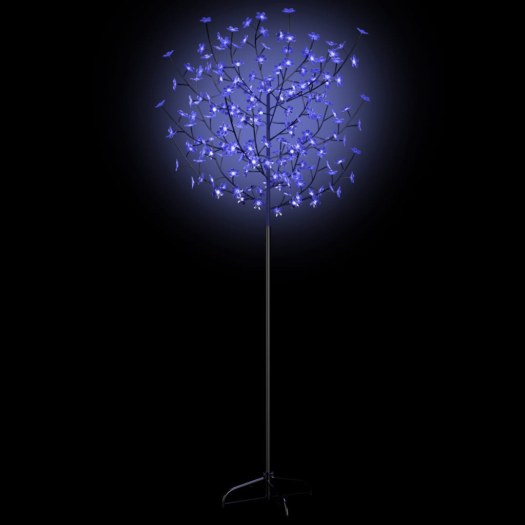 Christmas Tree 200 LEDs Blue White Light Cherry Blossom 6 ft