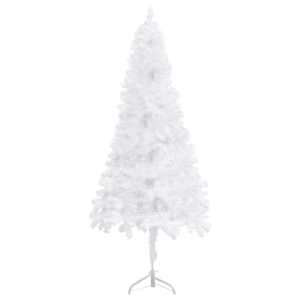 vidaXL Corner Artificial Christmas Tree White 7 ft PVC