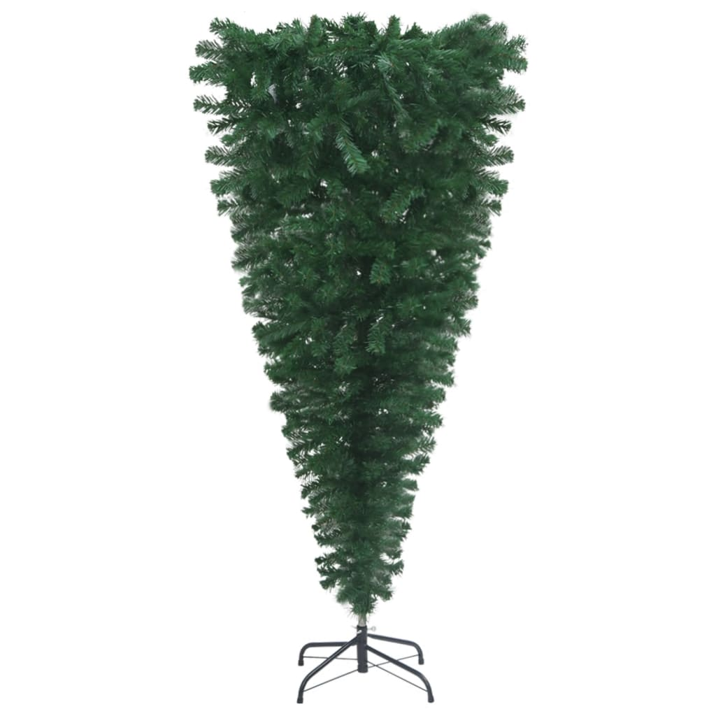 Upside-down Artificial Christmas Tree with Stand Green 6 ft