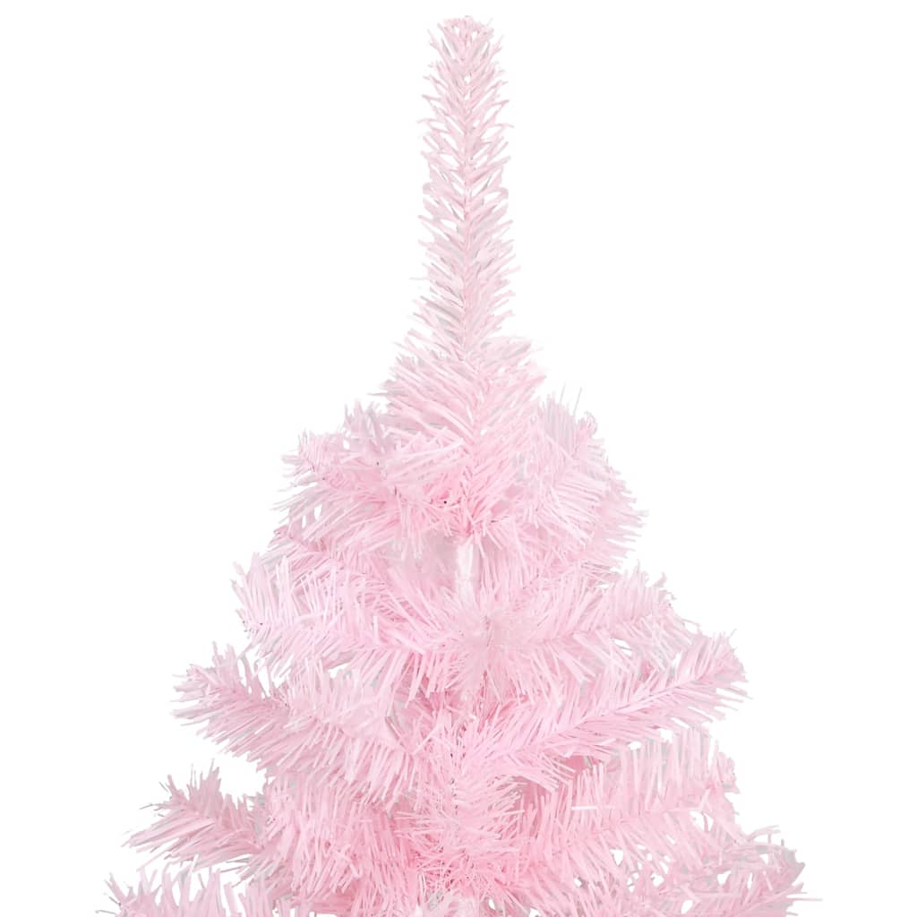 Artificial Christmas Tree with Stand Pink 8 ft PVC