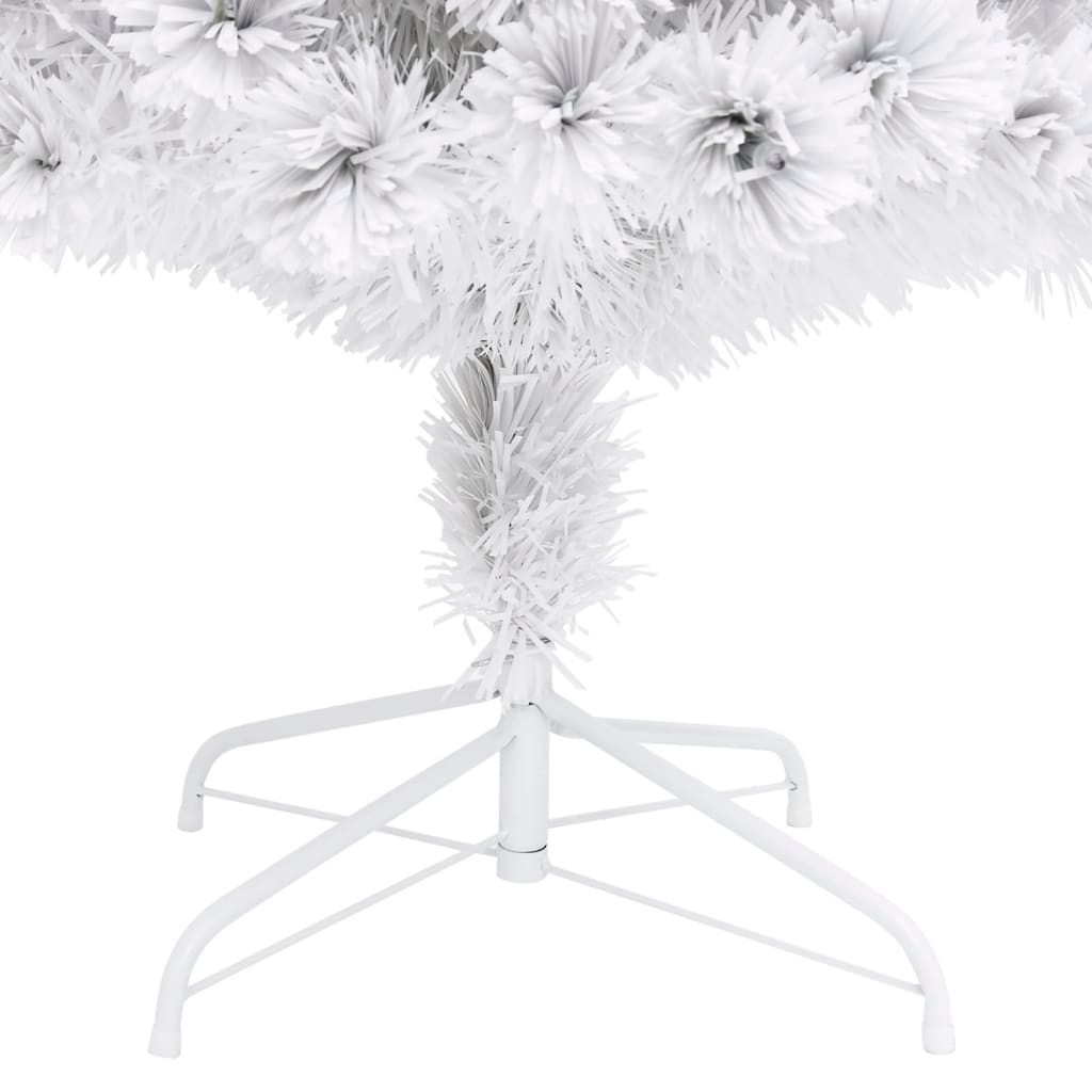 Artificial Pre-lit Christmas Tree White 7 ft Fiber Optic