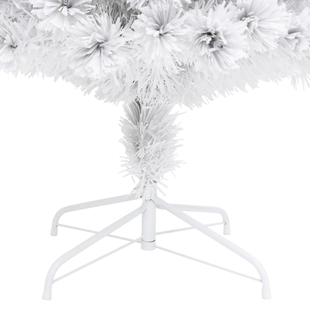 Artificial Pre-lit Christmas Tree White 4 ft Fiber Optic