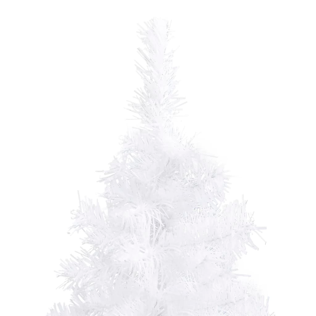 vidaXL Corner Artificial Christmas Tree White 4 ft PVC