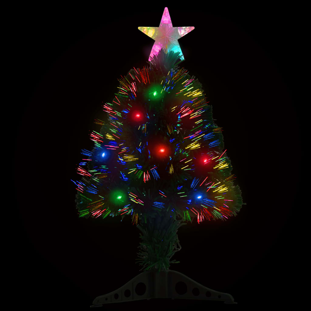 Pre-lit Christmas Tree with Stand 2 ft Fiber Optic