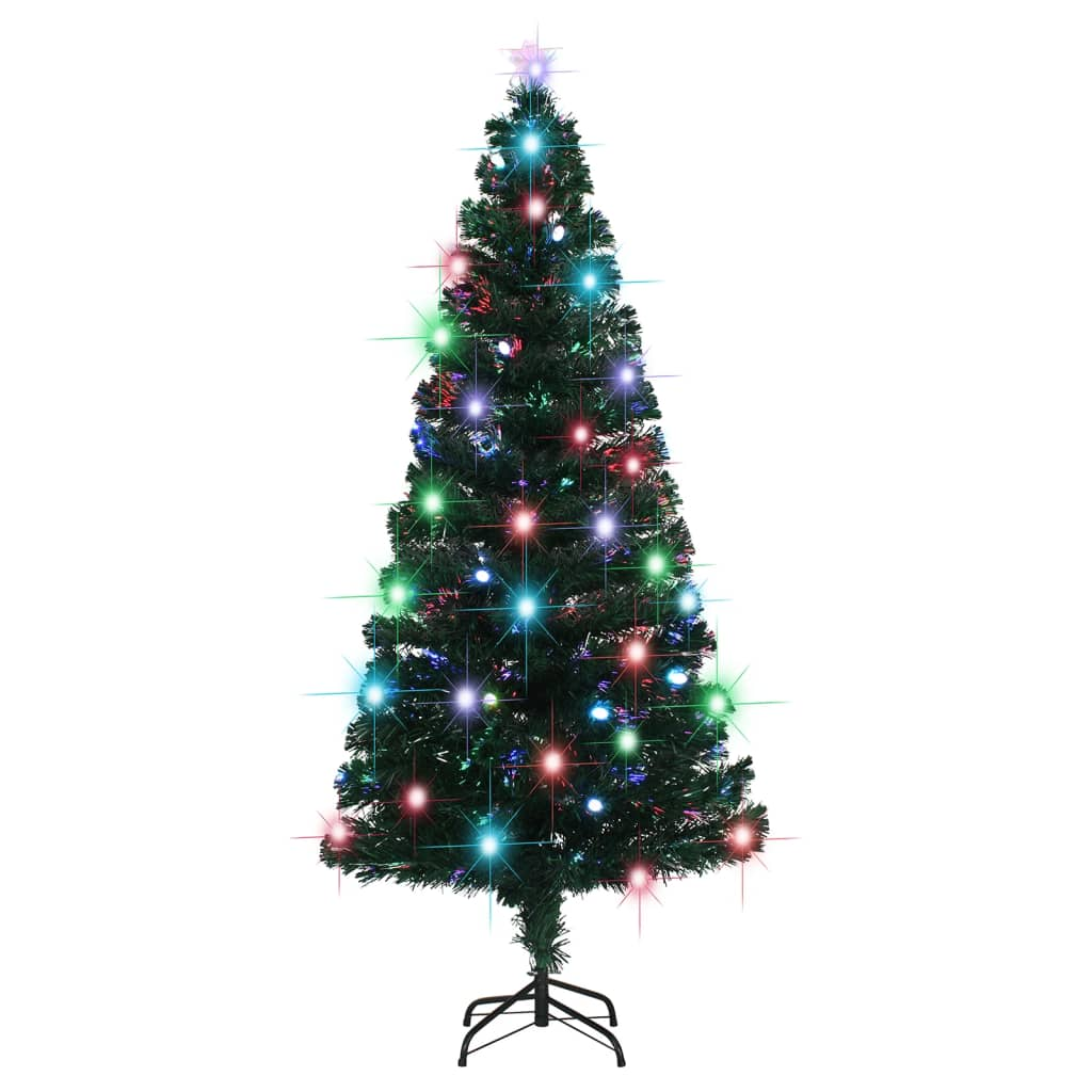 Pre-lit Christmas Tree with Stand 6 ft Fiber Optic