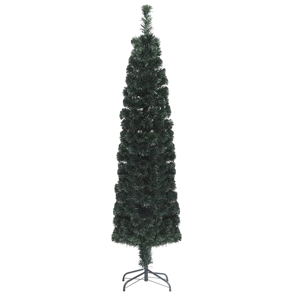 Artificial Slim Christmas Tree with Stand 5 ft Fiber Optic