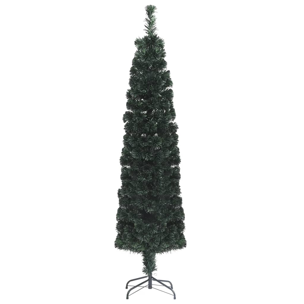 Artificial Slim Christmas Tree with Stand 4 ft Fiber Optic