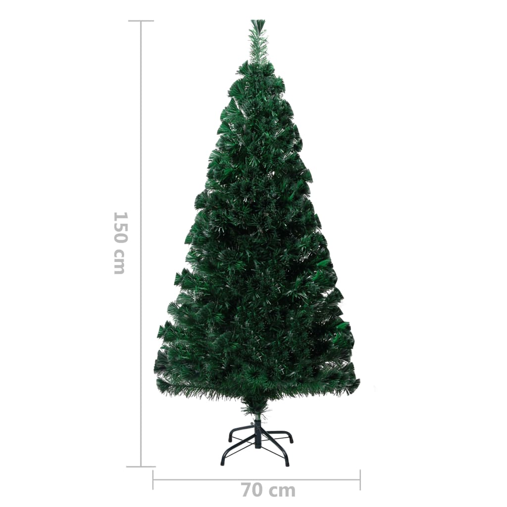 Artificial Christmas Tree with Stand Green 5 ft Fiber Optic